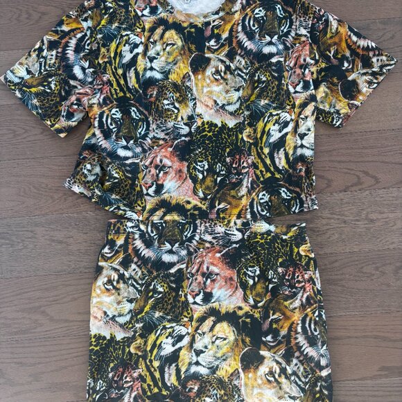 Kenzo waisted t shirt dress in tiger print - Picture 4 of 5